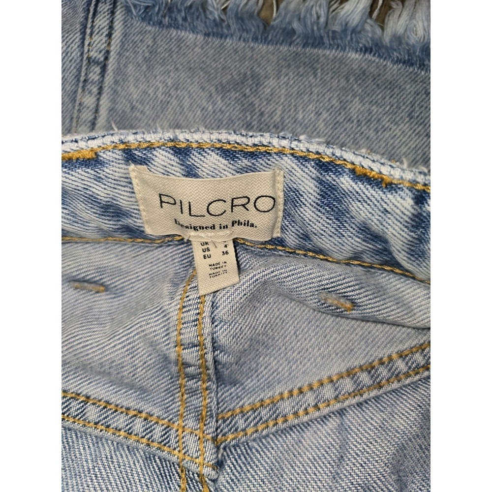 Pilcro Anthropologie Women's Denim Maxi Skirt High Rise Front Slit Size 4 New - Picture 8 of 10